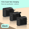 160W USB Charger USB Type C Fast Charging Adapter Quick Charge 3.0 PD Mobile Phone Charger For iPhone Samsung Xiaomi Redmi OPPO